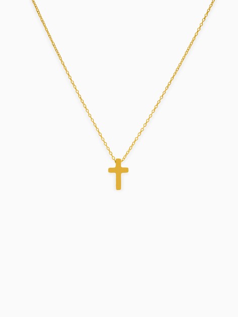STEEL CROSS NECKLACE