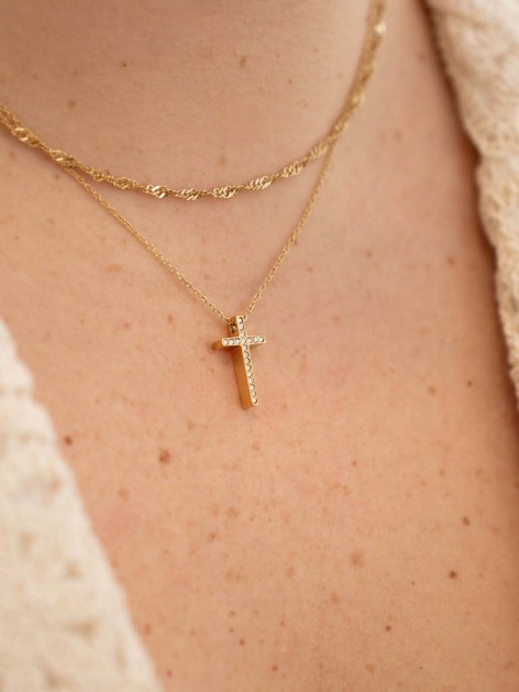 COLLAR ACERO CRUZ HOLY 2