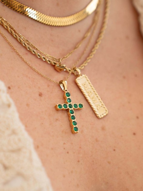 COLLAR ACERO CRUZ HOPE 2