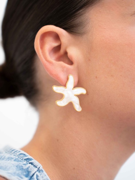 MOTHER-OF-PEARL STAR EARRINGS 2