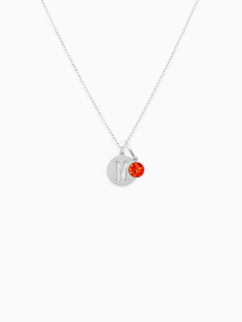 COLLAR PLATEADO INICIAL COLOR