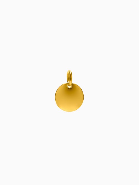 ENGRAVED CIRCLE PENDANT CHARM