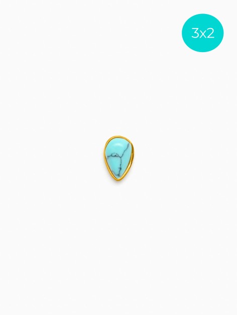PENDIENTE GOTA TURQUESA