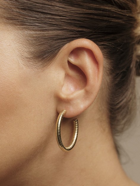 CARVED HOOP EARRINGS 2