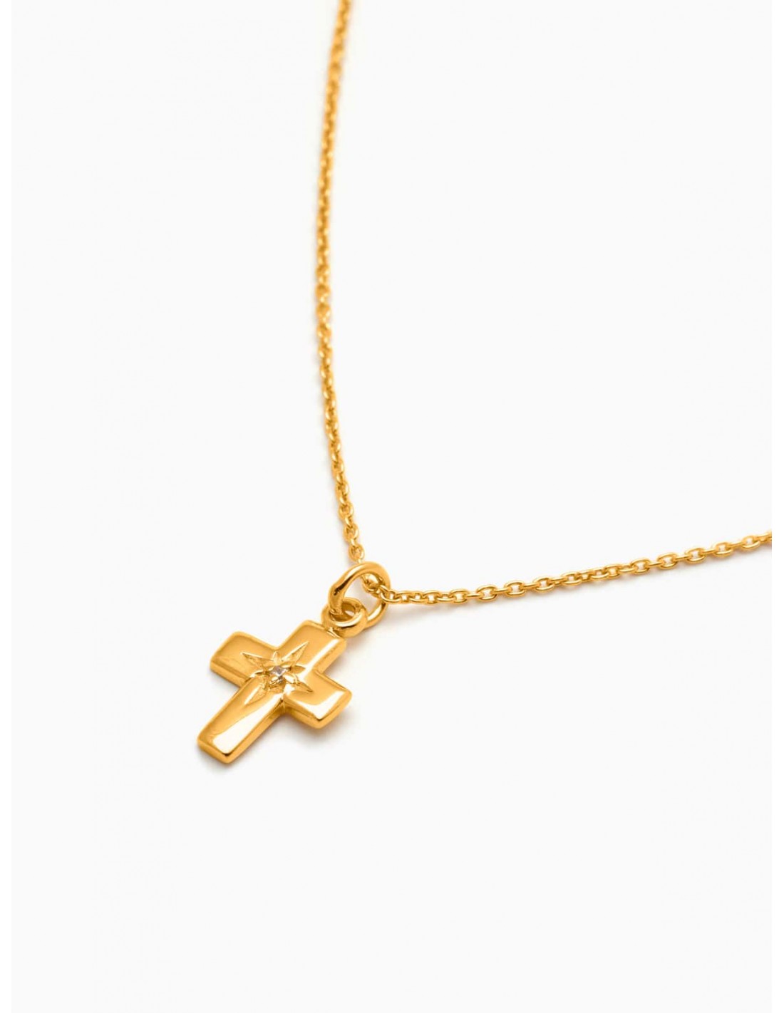 STERLING SILVER CROSS NECKLACE