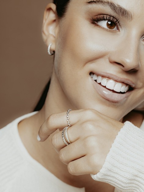 SILVER ZIRCONIA RING ELSA 2
