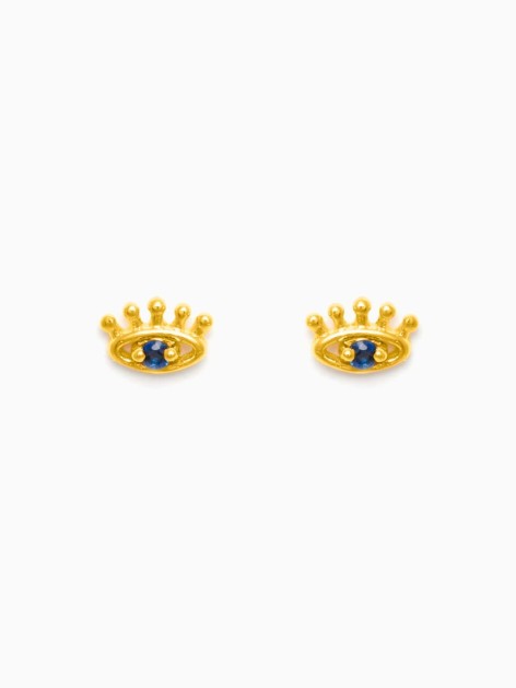 PENDIENTES  OJO AZUL PLATA...