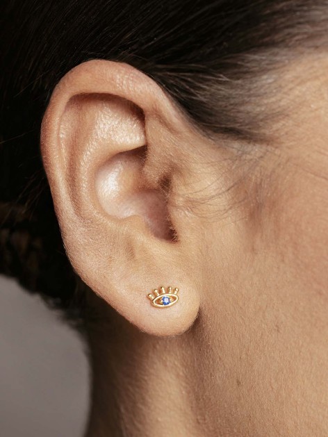 BLUE EYE EARRINGS STERLING... 2