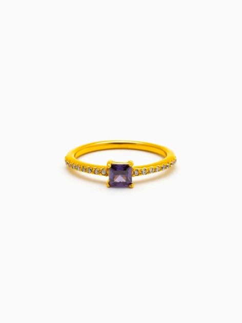 PURPLE SILVER RING