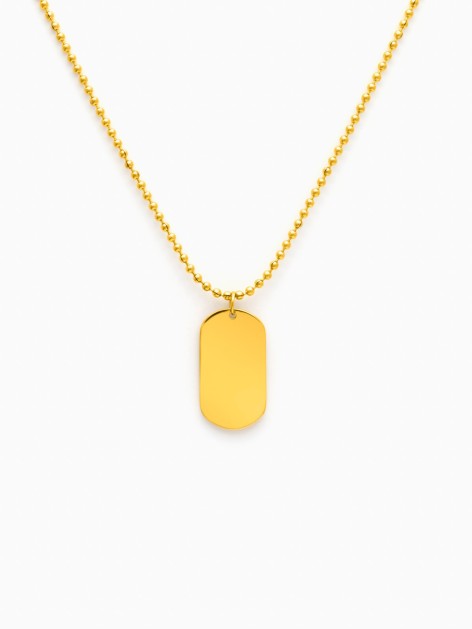 OVAL ENGRAVED NECKLACE -...