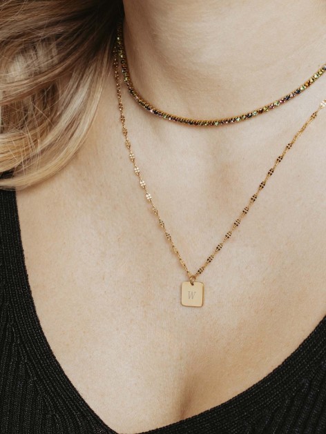 SQUARE ENGRAVED NECKLACE -... 2