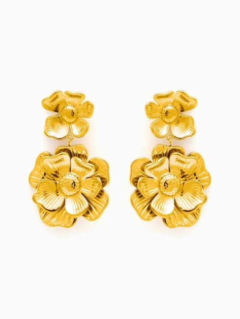 DOUBLE FLOWER EARRINGS
