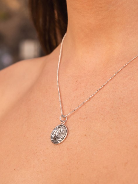 COLLAR PLATA DE LEY OLA 2