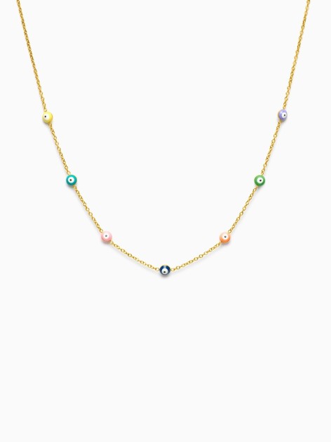 COLLAR ACERO OJOS TURCOS...