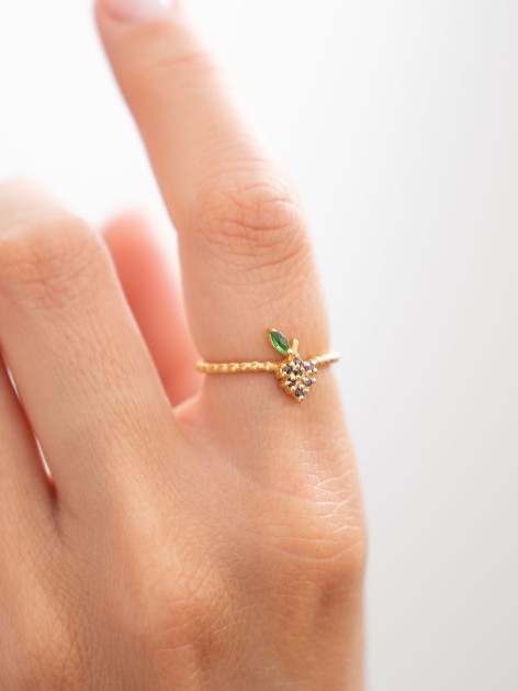 ANILLO PLATA DE LEY UVAS 2