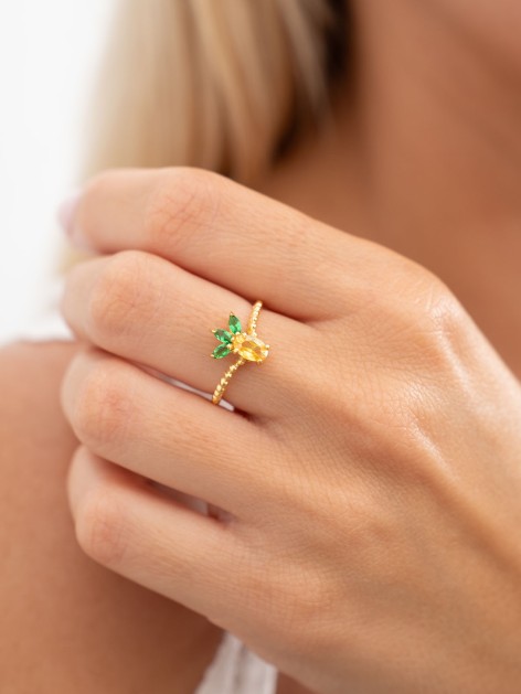 ANILLO PLATA DE LEY PIÑA 2