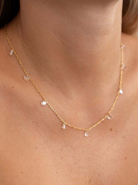 COLLAR ACERO CRISTAL FACETADO 2