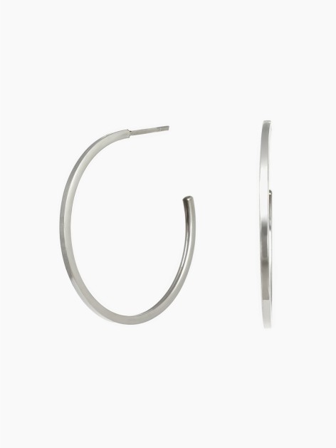 SILVER NADIA HOOP EARRINGS