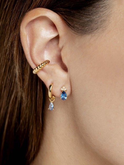 PENDIENTE BRILLO GOTA PLATA... 2