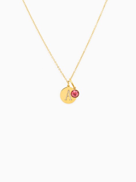 COLOR INITIAL GOLDEN NECKLACE