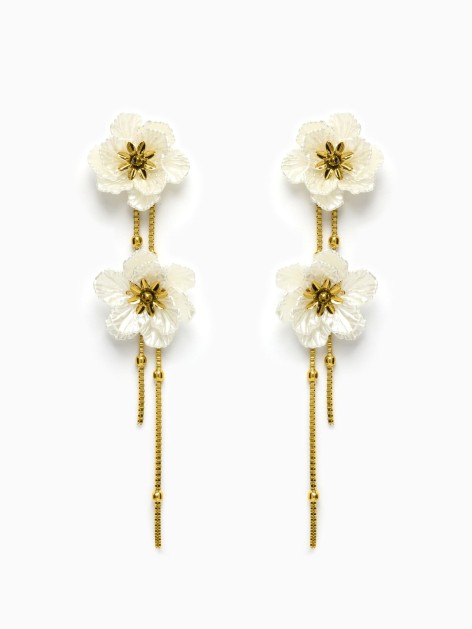 PENDIENTES ACERO FLORES