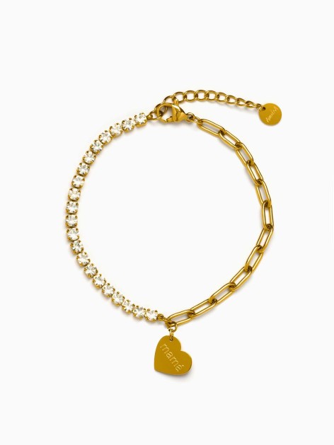 PULSERA COMBINADA CORAZÓN MAMÁ