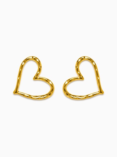 PENDIENTES ACERO CORAZONES
