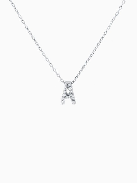 COLLAR INICIAL DE PLATA CON...