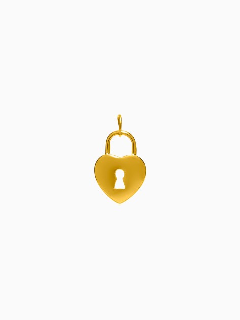 HEART PADLOCK PENDANT CHARM