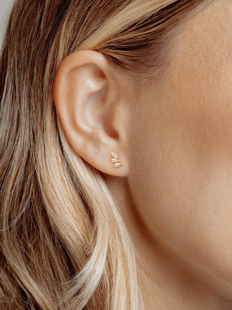 STERLING SILVER LEAF EARRINGS 2